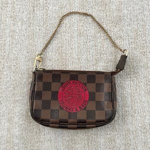 LV Louis Vuitton Damier Ebene Trunks and Bags Mini Pochette Accessoires